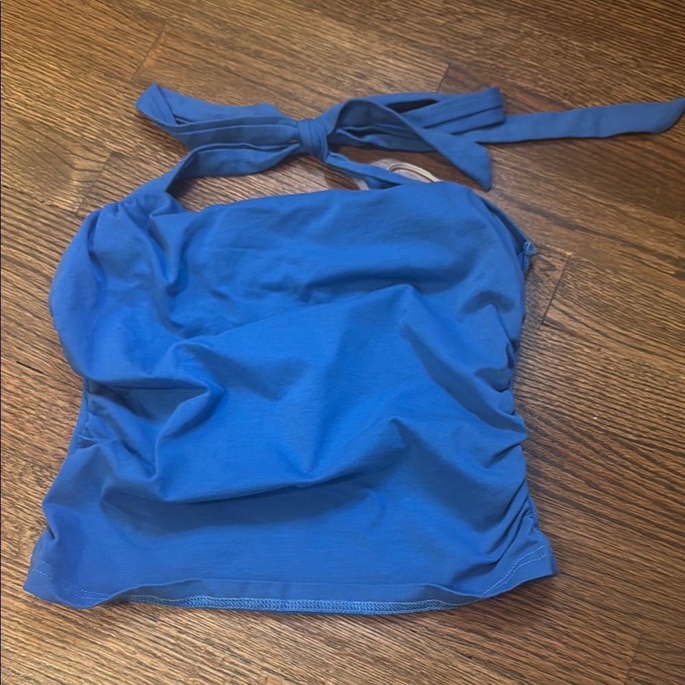 Blue Halter Top